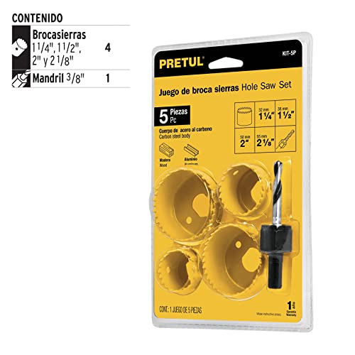 Juego instalar cerraduras 5 pzas KIT-5P Pretul