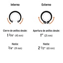 Alicate pinza para anillos de retencion 6'' 4 cabezas  PIAN-4 Truper