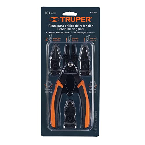 Alicate pinza para anillos de retencion 6'' 4 cabezas  PIAN-4 Truper