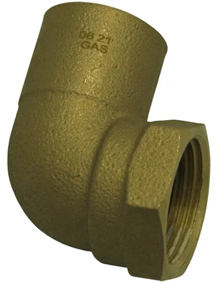 Codo bronce gas SO HI 3/4" Taumm