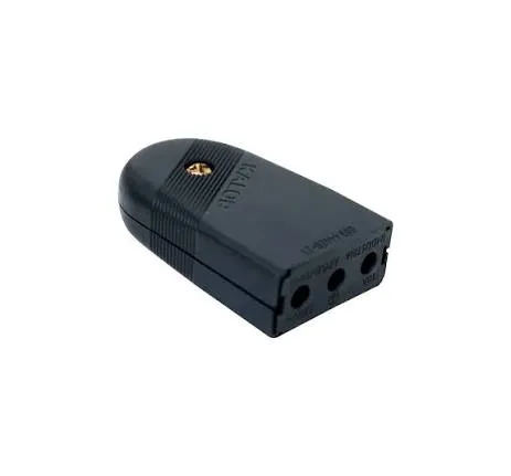 Enchufe hembra volante 2P+T negro Kalop